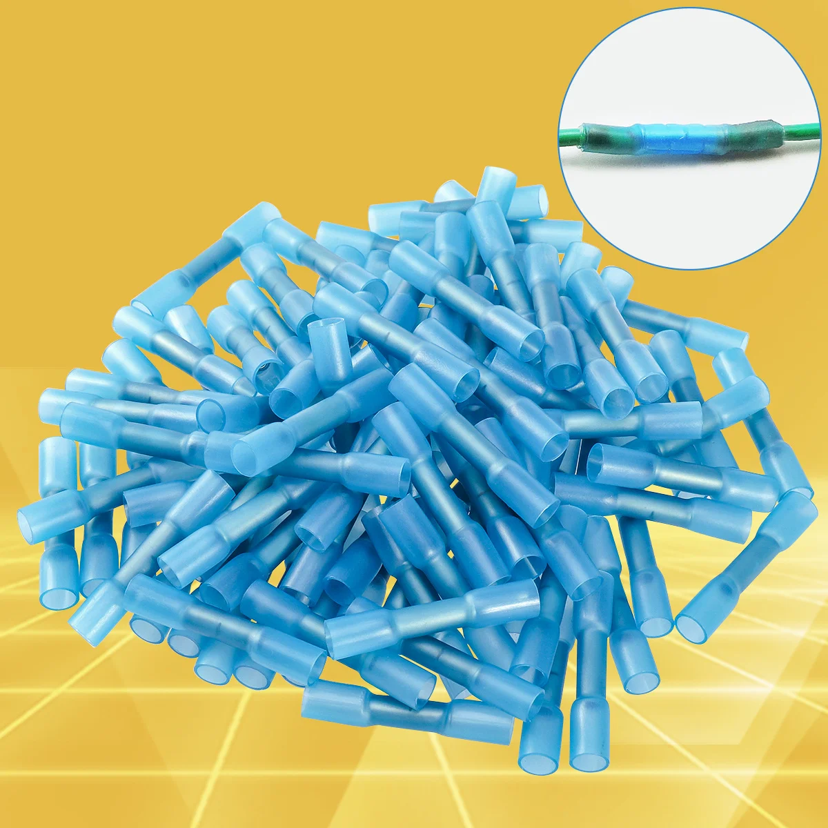 100Pcs Waterproof Heat Shrink Butt Wire Crimp Connectors 1.5-2.5mm PVC Tinplate Dual Wall Design Crimp Connectors
100Pcs Waterproof Heat Shrink Butt Wire Crimp Connectors 1.5-2.5mm PVC Tinplate Dual Wall Design Crimp Connectors