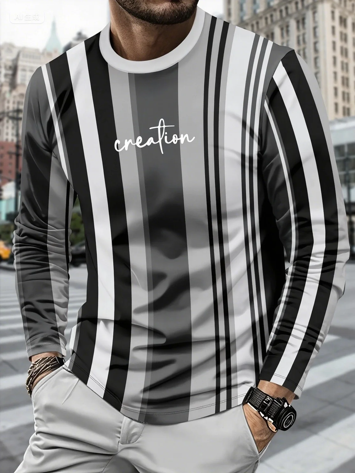 Мужская модная полосатая футболка с длинными рукавами и принтом, спортивная рубашка на открытом воздухе, быстросохнущая дышащая уличная мотоциклетная рубашка
Мужская модная полосатая футболка с длинными рукавами и принтом, спортивная рубашка на открытом воздухе, быстросохнущая дышащая уличная мотоциклетная рубашка
