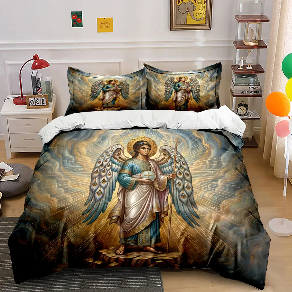 3pcs Holy angel with radiant wings Duvet Cover Set with 3D Printing Design Soft Polyester Bedding Set All-Season Comfort
3pcs Holy angel with radiant wings Duvet Cover Set with 3D Printing Design Soft Polyester Bedding Set All-Season Comfort