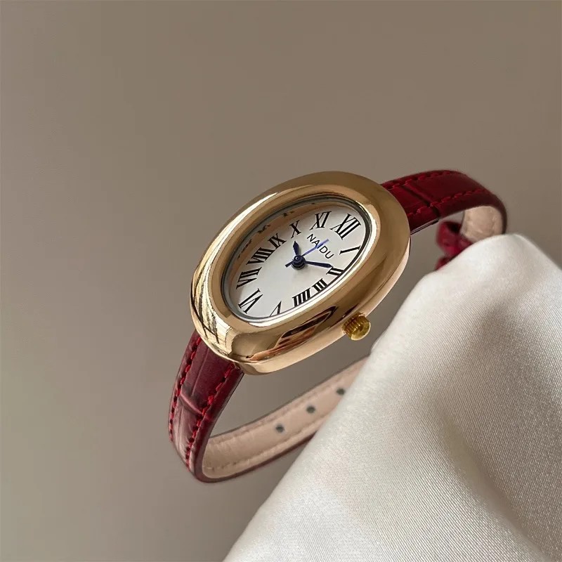 Luxury Women Quartz Watch Oval Watch Red Leather Ladies Clock Christmas Gift Vintage Gold Watch 2025
Luxury Women Quartz Watch Oval Watch Red Leather Ladies Clock Christmas Gift Vintage Gold Watch 2025