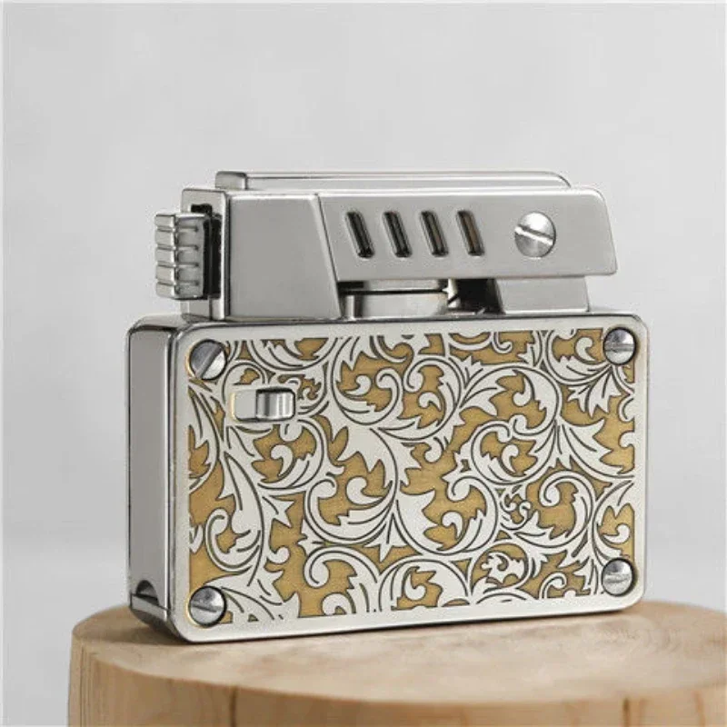 New Creative Engraving Double-sided Sugar Grass Personalized Retro One-click Ejection Ignition Lighter Smoking Tool
New Creative Engraving Double-sided Sugar Grass Personalized Retro One-click Ejection Ignition Lighter Smoking Tool