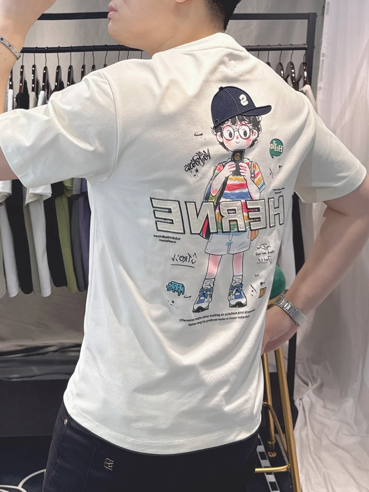 Модная мужская футболка с коротким рукавом, вышивкой и принтом, повседневная, летняя, новинка, универсальная, премиум-класса, из хлопка и полиэстера
Модная мужская футболка с коротким рукавом, вышивкой и принтом, повседневная, летняя, новинка, универсальная, премиум-класса, из хлопка и полиэстера