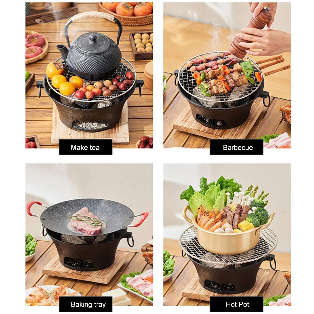 1pc Stainless Steel Barbecue Grill Tabletop Grill Stove Round Charcoal Grill Stove for Home Party Outdoor Camping
1pc Stainless Steel Barbecue Grill Tabletop Grill Stove Round Charcoal Grill Stove for Home Party Outdoor Camping