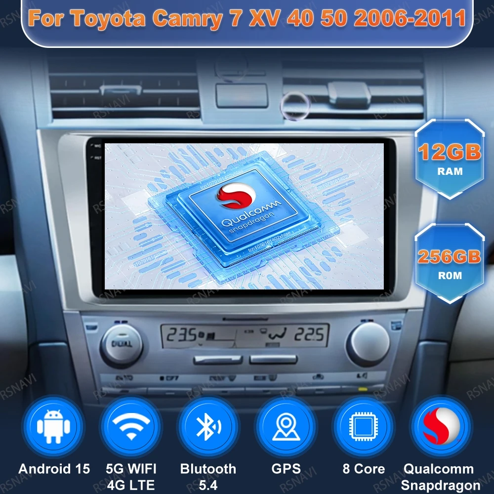 Car Radio Andoird 15 For Toyota Camry 7 XV 40 50 2006-2011 BT 4G LTE Wireless Carplay Auto Viedo Player DSP Stereo Navigation
Car Radio Andoird 15 For Toyota Camry 7 XV 40 50 2006-2011 BT 4G LTE Wireless Carplay Auto Viedo Player DSP Stereo Navigation