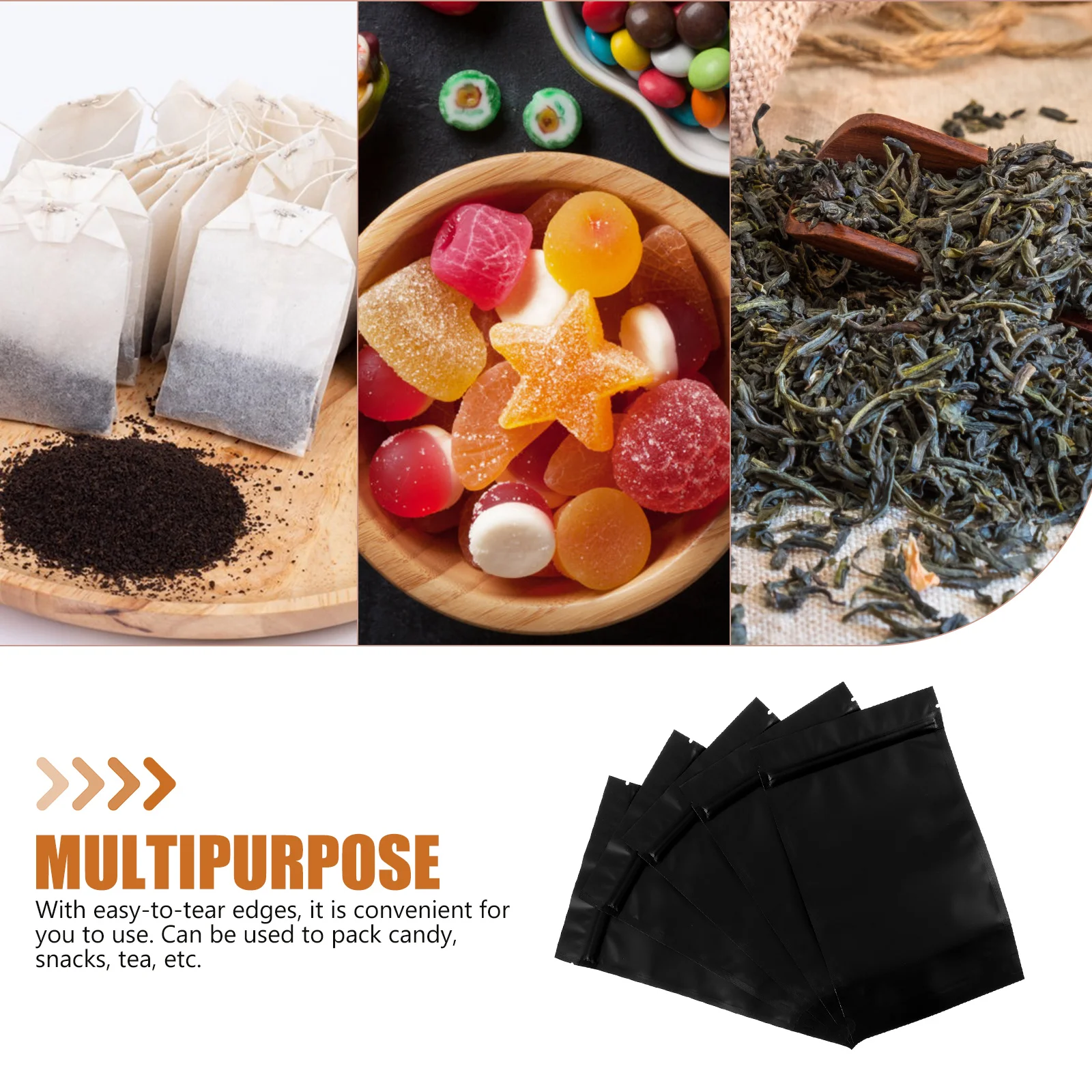 100pcs Black Resealable Food Packaging Bags 12x20+4cm Safe Reusable Storage Sealed Tea Coffee Grocery Bags
100pcs Black Resealable Food Packaging Bags 12x20+4cm Safe Reusable Storage Sealed Tea Coffee Grocery Bags