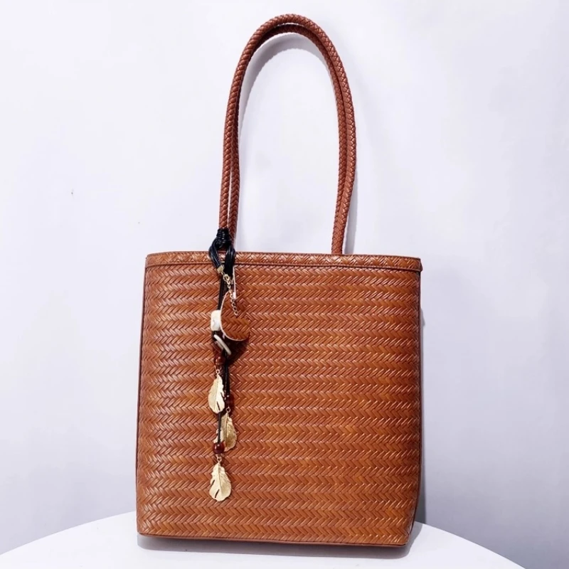 Large Capacity Retro Imitation Woven Tote Bag Women Weave Basket Shopping Bag Seadide Travel and Vacation Beach Shoulder Bag
Large Capacity Retro Imitation Woven Tote Bag Women Weave Basket Shopping Bag Seadide Travel and Vacation Beach Shoulder Bag