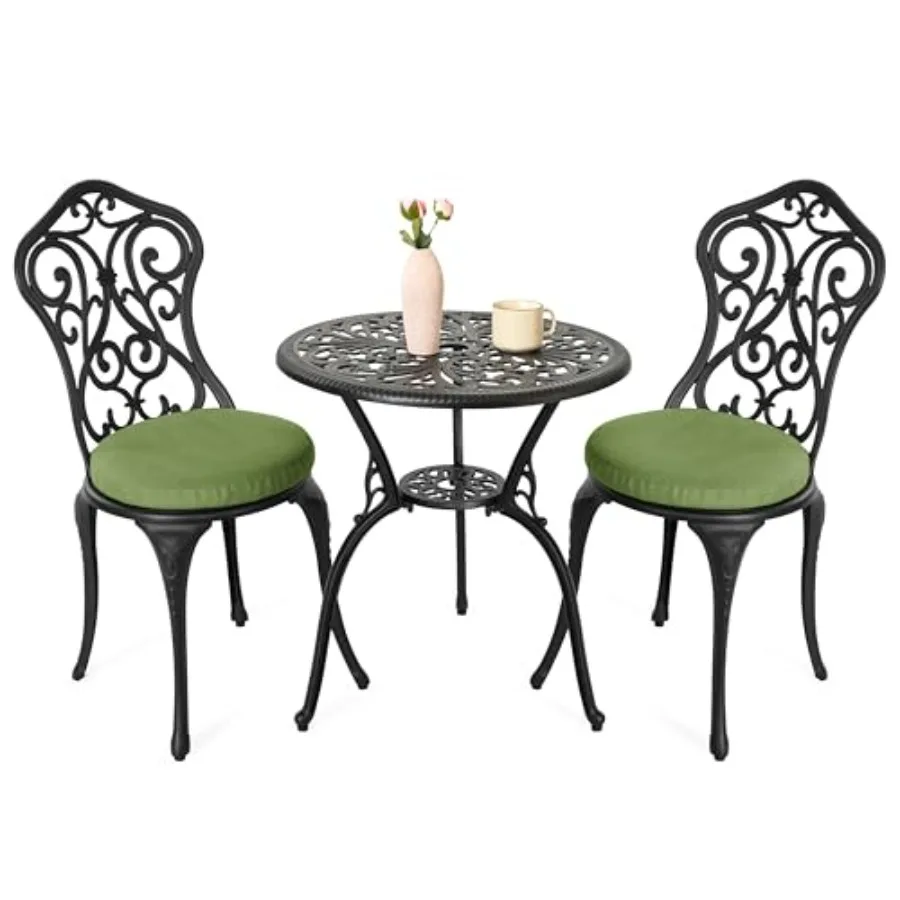 Комплект для бистро NUU GARDEN из 3 предметов с подушками для патио: круглый стол из литого алюминия с отверстием для зонта, черный, идеально подходит для газона
Комплект для бистро NUU GARDEN из 3 предметов с подушками для патио: круглый стол из литого алюминия с отверстием для зонта, черный, идеально подходит для газона