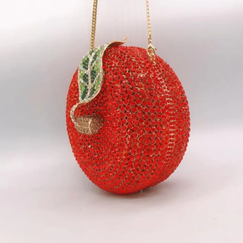 Red Apple diamond-encrusted dinner party Bag Foreign trade banquet rhinestone hand female bag Apple Clutch Bag
Red Apple diamond-encrusted dinner party Bag Foreign trade banquet rhinestone hand female bag Apple Clutch Bag