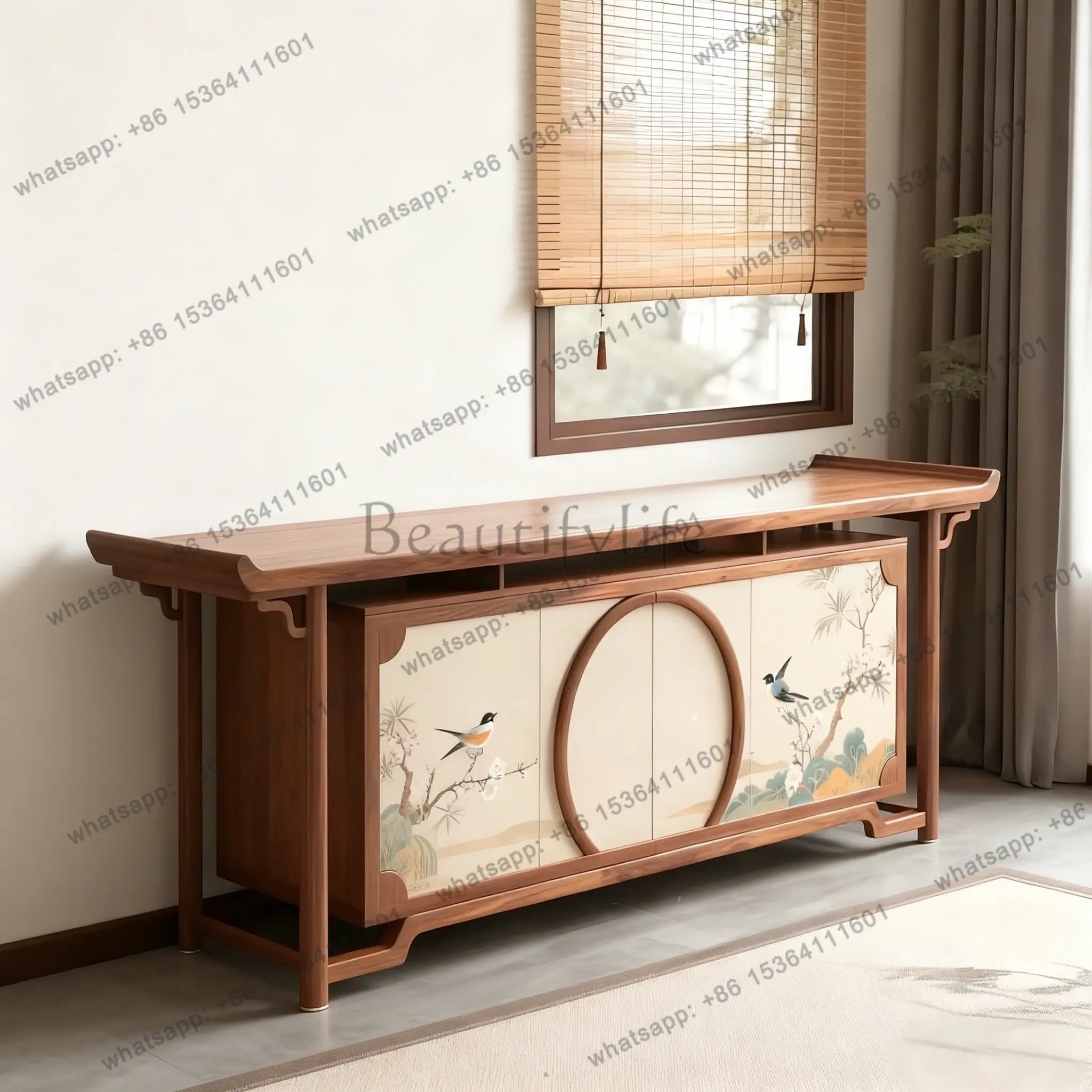 Новый декоративный шкафчик для прихожей в китайском стиле из массива дерева с узором из цветов и птиц, в ретро-стиле, для гостиничного фойе.
Новый декоративный шкафчик для прихожей в китайском стиле из массива дерева с узором из цветов и птиц, в ретро-стиле, для гостиничного фойе.