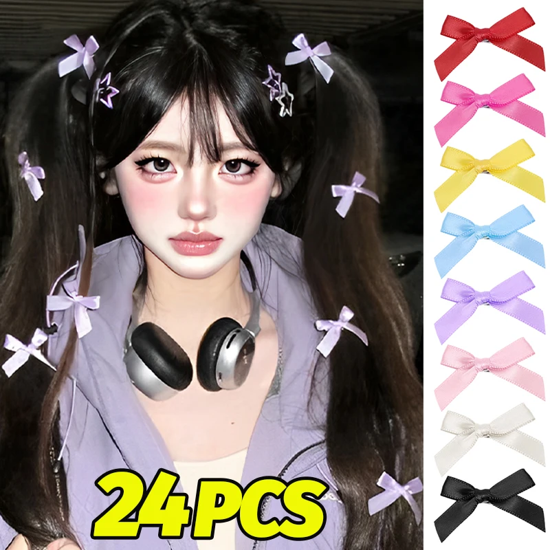 24PCS Ribbon Bowknot Hair Clips Women Girl Solid Color Cute Small Hairpin Fashion Sweet Daily Hair Clips Party Hairs Accessories
24PCS Ribbon Bowknot Hair Clips Women Girl Solid Color Cute Small Hairpin Fashion Sweet Daily Hair Clips Party Hairs Accessories