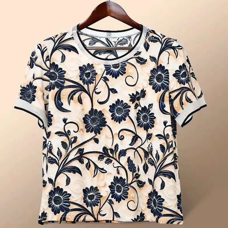 Fashion Loose Round Neck Top for Women New Printed Short-sleeved T-shirt for Summer
Fashion Loose Round Neck Top for Women New Printed Short-sleeved T-shirt for Summer