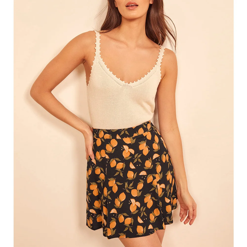 Skirts Womens Mini Print Summer High Waist A Line For Chiffon Vintage Woman Clothes
Skirts Womens Mini Print Summer High Waist A Line For Chiffon Vintage Woman Clothes