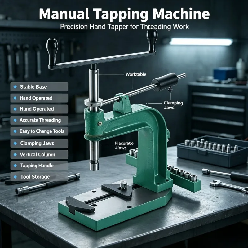 Hand Crank Tapping Machine Manual Thread Making Tool Portable Hand Operated Tap Equipment For Metal DIY Machining Repair
Hand Crank Tapping Machine Manual Thread Making Tool Portable Hand Operated Tap Equipment For Metal DIY Machining Repair