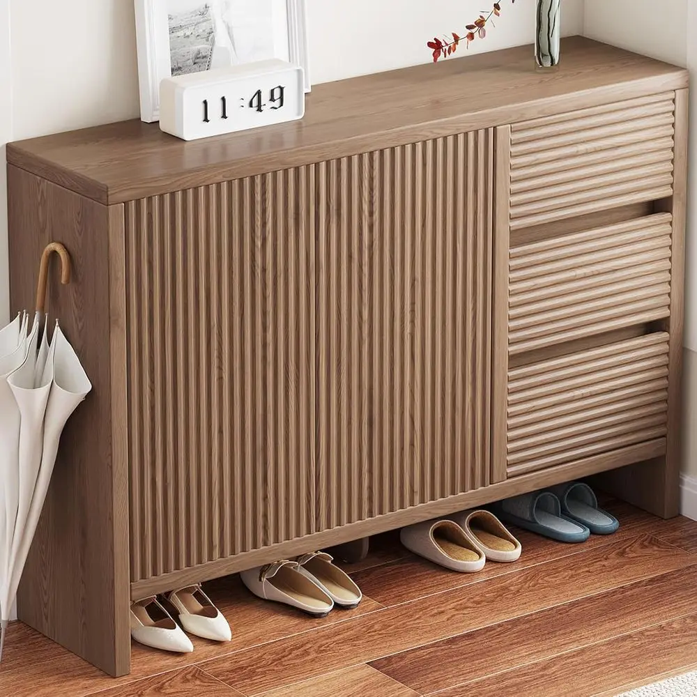 Шкаф для хранения обуви из орехового дерева на 16 пар, высотой 35,62 дюйма, 4-уровневый органайзер для прихожей или коридора
Шкаф для хранения обуви из орехового дерева на 16 пар, высотой 35,62 дюйма, 4-уровневый органайзер для прихожей или коридора