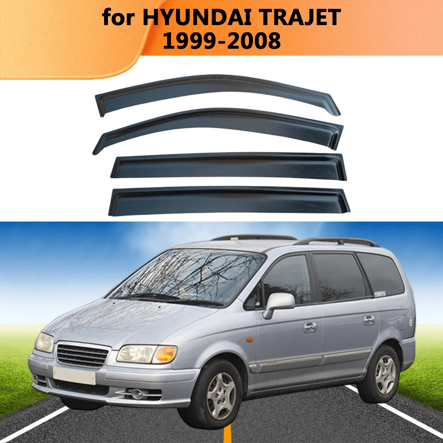 Window Visor for HYUNDAI TRAJET 1999 2000 2001 2002 2003 2004-2008 Weathershied Door Visor Wind Sun Rain Guards Side Outside
Window Visor for HYUNDAI TRAJET 1999 2000 2001 2002 2003 2004-2008 Weathershied Door Visor Wind Sun Rain Guards Side Outside