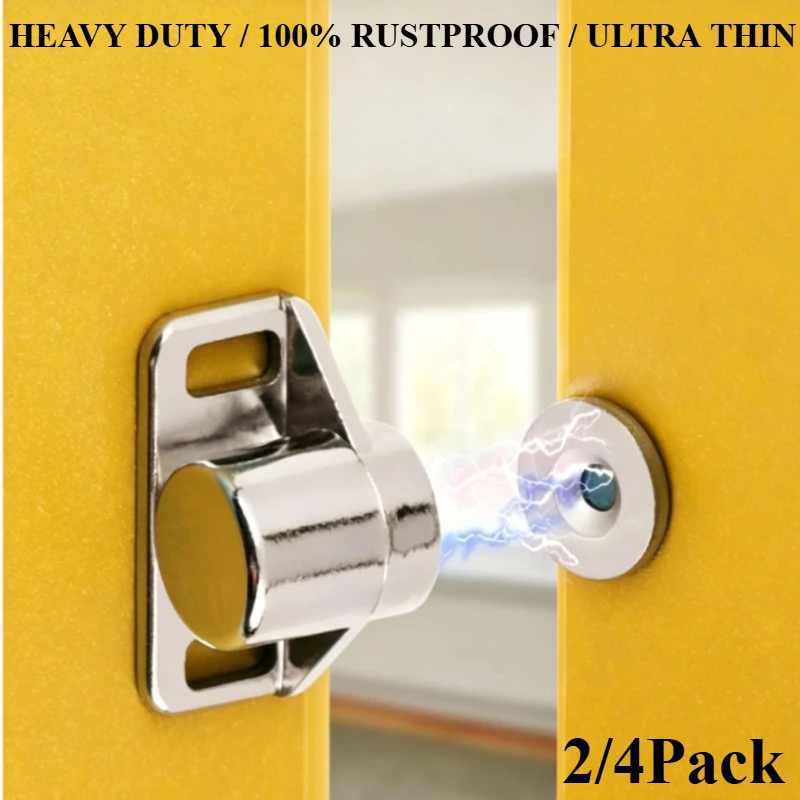 Ultra Thin Magnetic Door Catch Magnet for Kitchen Cupboard Drawer Wardrobe Hardware Heavy Duty Metal Latch 2/4 Pack
Ultra Thin Magnetic Door Catch Magnet for Kitchen Cupboard Drawer Wardrobe Hardware Heavy Duty Metal Latch 2/4 Pack