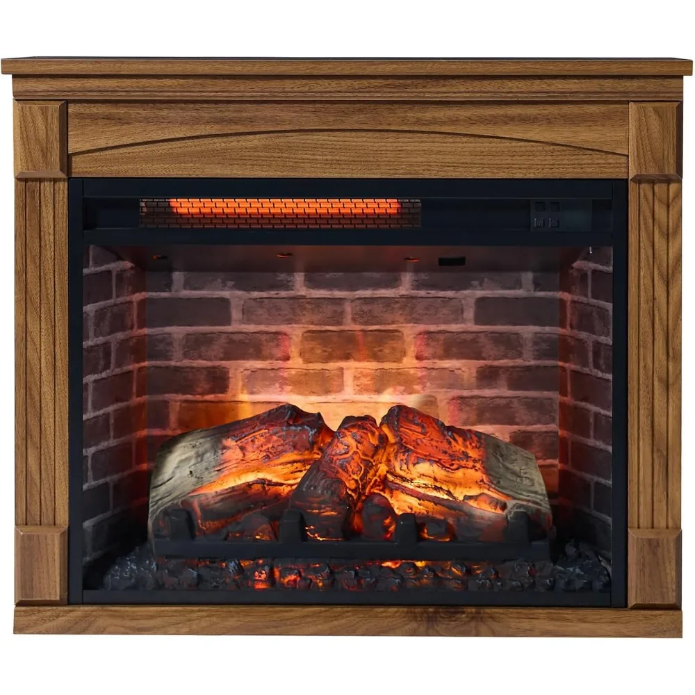 Electric Fireplace Heater with Caster Wheels, 28-Inch Mantel, TV Media Entertainment Center
Electric Fireplace Heater with Caster Wheels, 28-Inch Mantel, TV Media Entertainment Center