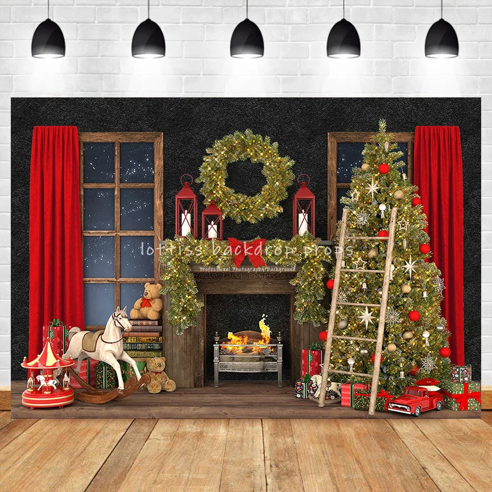 Christmas Backgrounds For Photography Toy Horse Fireplace Tree Gift Baby Toys Party Decor Baby Portrait Room Photo Backdrops
Christmas Backgrounds For Photography Toy Horse Fireplace Tree Gift Baby Toys Party Decor Baby Portrait Room Photo Backdrops