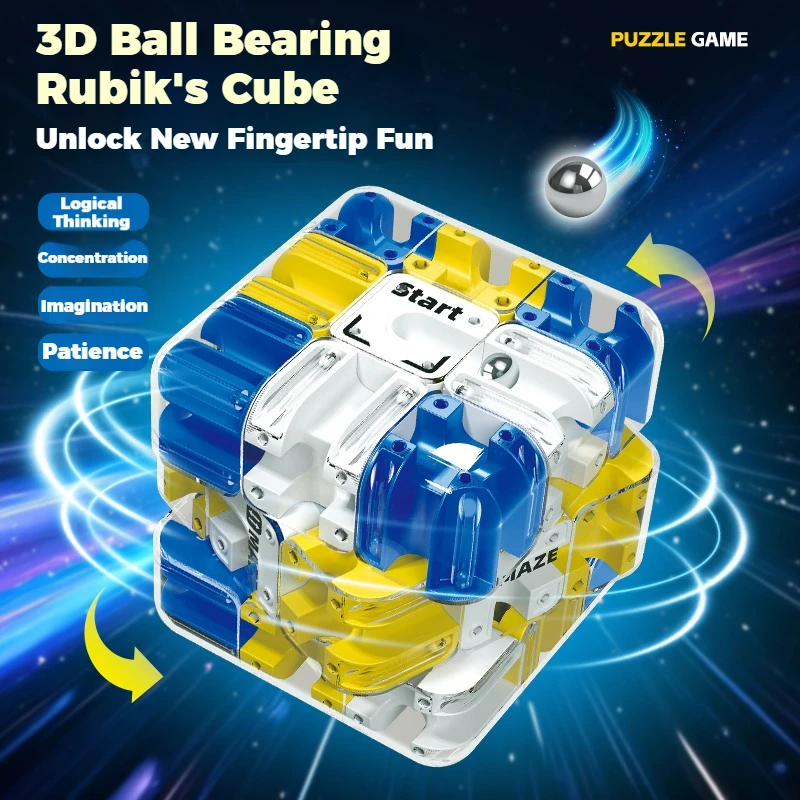 Трехмерная головоломка с шарикоподшипниками, развивающая игрушка, настольная игрушка для снятия стресса, детская интеллектуальная игра.
Трехмерная головоломка с шарикоподшипниками, развивающая игрушка, настольная игрушка для снятия стресса, детская интеллектуальная игра.