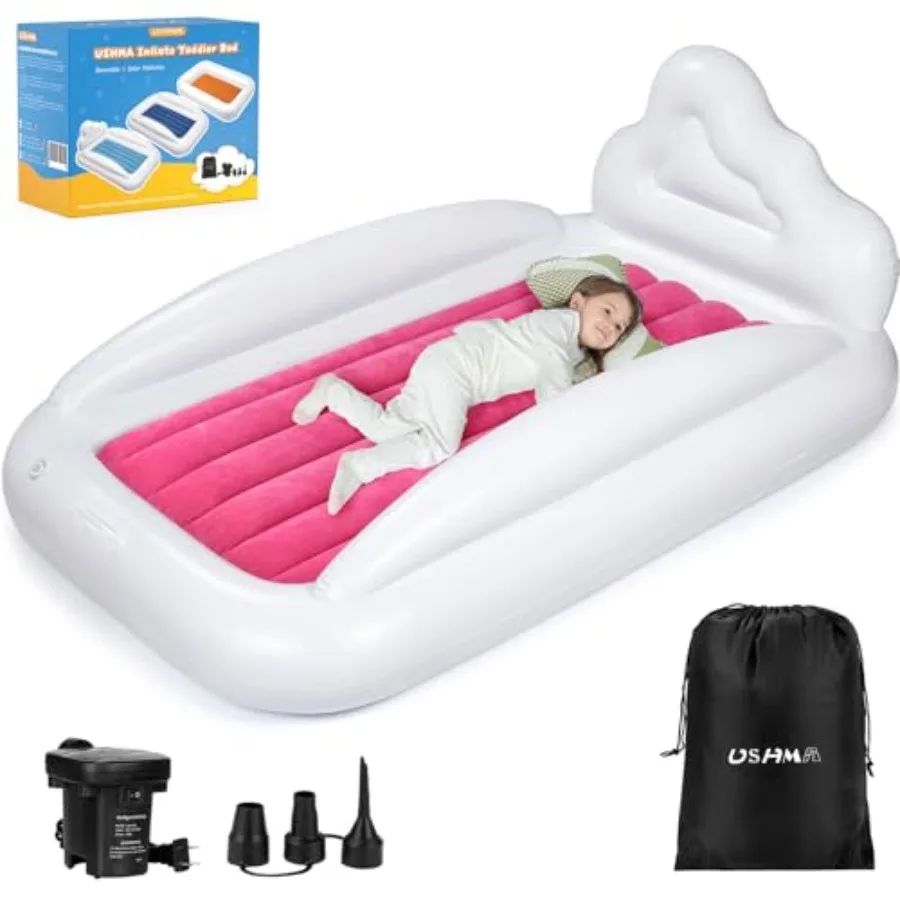 Inflatable Toddler Travel Bed, Double-Sided Air Mattress Blow up Mattress with Sides Travel Portable Toddler Bed for Travel, Sl
Inflatable Toddler Travel Bed, Double-Sided Air Mattress Blow up Mattress with Sides Travel Portable Toddler Bed for Travel, Sl