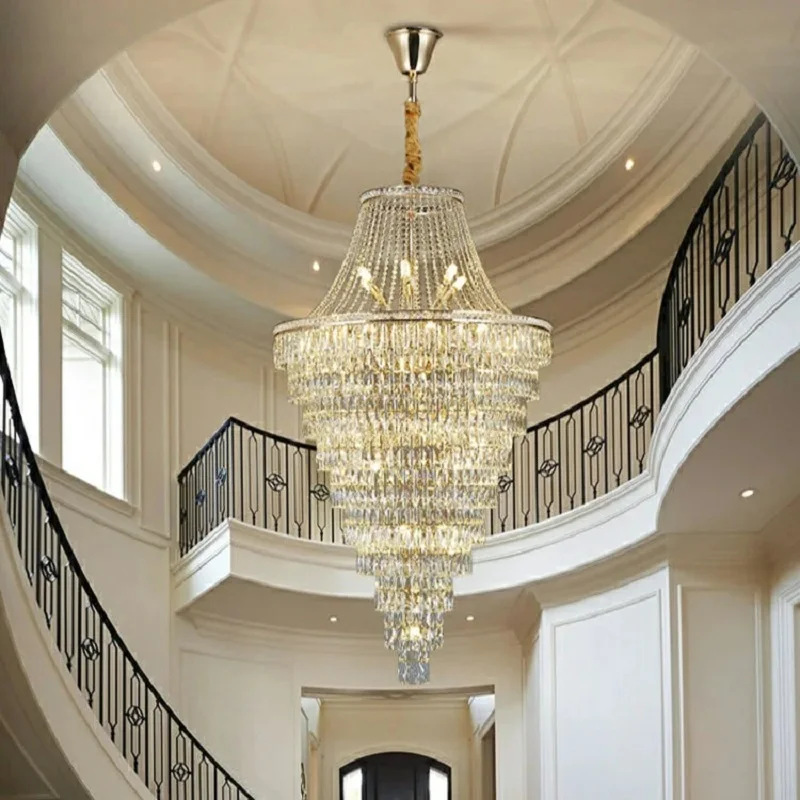 Luxury Modern Crystal Chandelier for Hotel Lobby Living Room Duplex Floor Spiral Staircase Villa Decorative Big Lighting Fixture
Luxury Modern Crystal Chandelier for Hotel Lobby Living Room Duplex Floor Spiral Staircase Villa Decorative Big Lighting Fixture