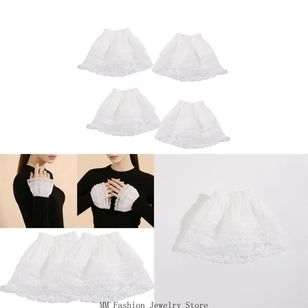 Women White Elastic Lace Cuffs Decorative Wrist Sleeve Pair Set D0UB
Women White Elastic Lace Cuffs Decorative Wrist Sleeve Pair Set D0UB