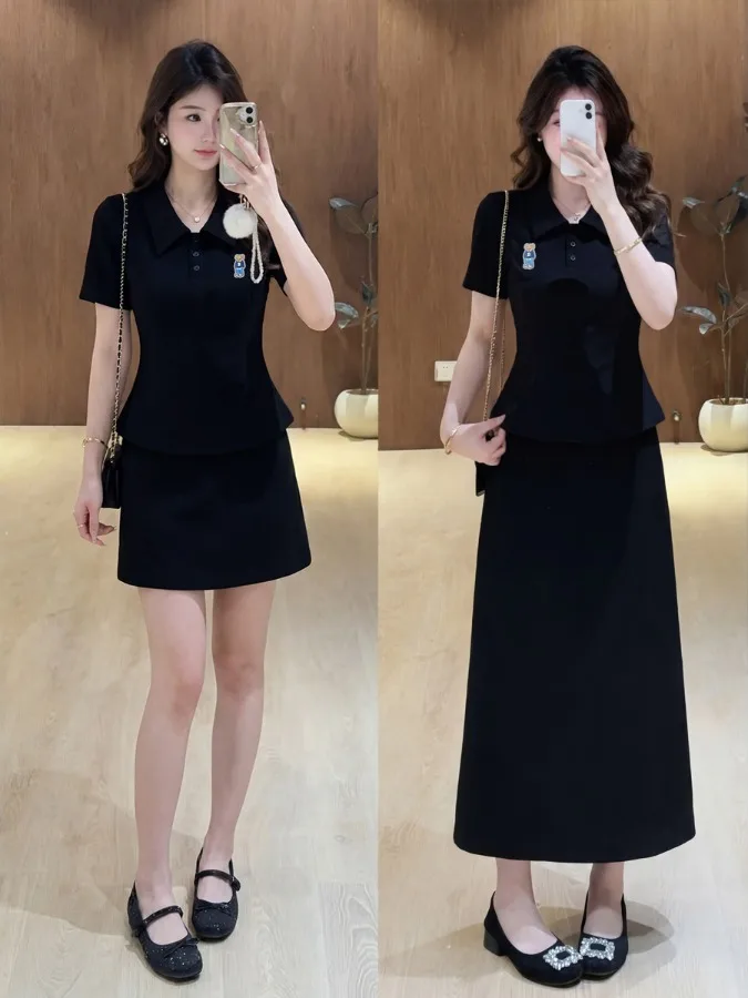 plus Size Fashionable Short Sleeve Shirt T-Shirt Top Women Summer High Waist Slimming A-Line Skirt Set Korean Style...
plus Size Fashionable Short Sleeve Shirt T-Shirt Top Women Summer High Waist Slimming A-Line Skirt Set Korean Style...