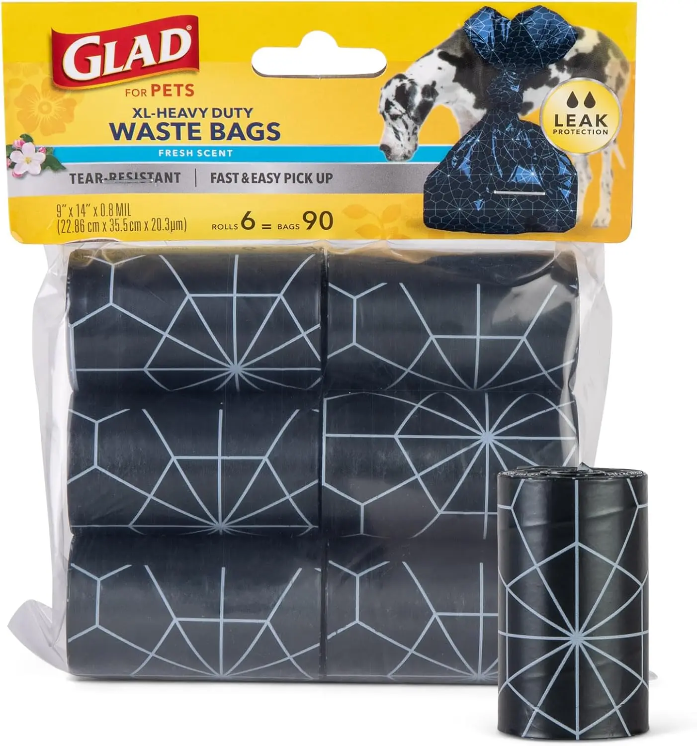Extra Large Scented Dog Waste Bags, 90 Count - Heavy Duty, Tear-Resistant with Fresh Odor Control for Easy Cleanup
Extra Large Scented Dog Waste Bags, 90 Count - Heavy Duty, Tear-Resistant with Fresh Odor Control for Easy Cleanup