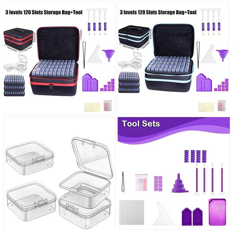 Diamond Painting Storage Containers,120 Slots Diamond Art Accessories, 5D Kits with Tools for Jewelry Bead Rhinestones Organizer
Diamond Painting Storage Containers,120 Slots Diamond Art Accessories, 5D Kits with Tools for Jewelry Bead Rhinestones Organizer