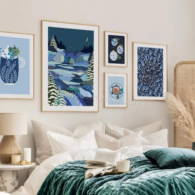Starry Night Christmas Snow Cottage Botanical Navy Wall Art Canvas Painting Nordic Posters Prints Pictures For Living Room Decor
Starry Night Christmas Snow Cottage Botanical Navy Wall Art Canvas Painting Nordic Posters Prints Pictures For Living Room Decor