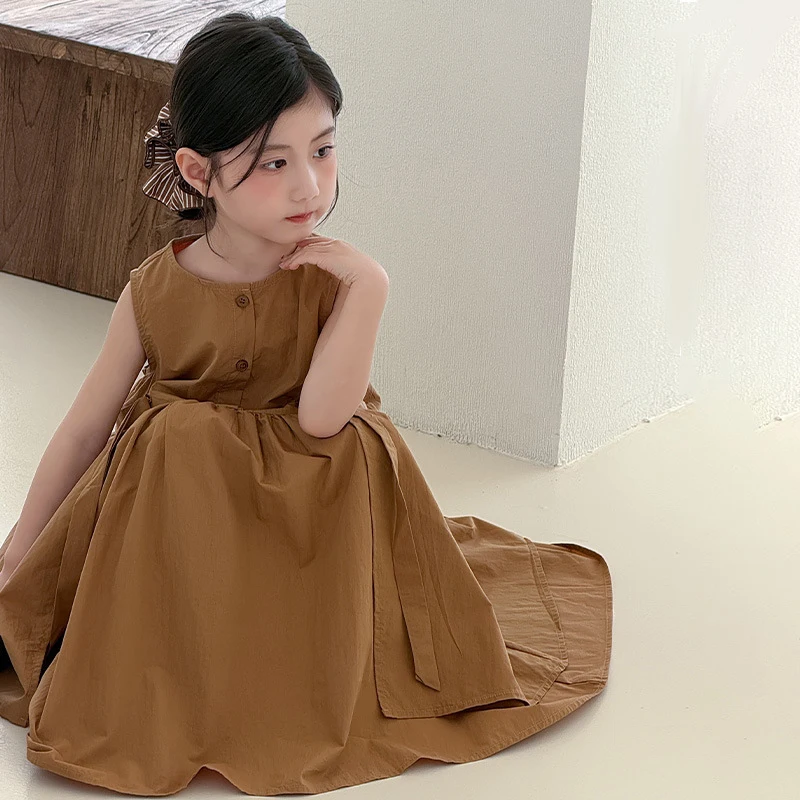 Girls' Korean-style fashionable sleeveless two-piece dress set2026Spring and Summer Simple Versatile Casual Pants Set for Girls
Girls' Korean-style fashionable sleeveless two-piece dress set2026Spring and Summer Simple Versatile Casual Pants Set for Girls
