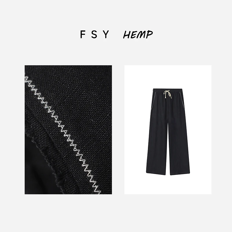 High-End Han Haax Casual Pants Women's Floor-Length Dstring Summer Trousers Comfortable Breathable Straight Leg Trousers
High-End Han Haax Casual Pants Women's Floor-Length Dstring Summer Trousers Comfortable Breathable Straight Leg Trousers