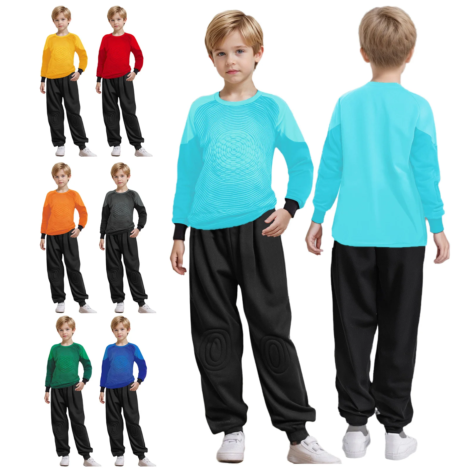 2025 New Children Boy Football Goalkeeper Sports Outfit New Spring And Autumn Brand Long Sleeve Jersey Top with Drawstring Pants
2025 New Children Boy Football Goalkeeper Sports Outfit New Spring And Autumn Brand Long Sleeve Jersey Top with Drawstring Pants