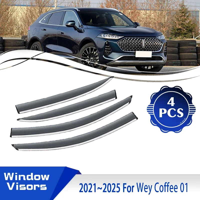 4PCS For Wey Mocha Coffee 01 05 2021~2024 Car Window Visors Waterproof Wind Rain Visors Deflector Shade Awning Auto Accessories
4PCS For Wey Mocha Coffee 01 05 2021~2024 Car Window Visors Waterproof Wind Rain Visors Deflector Shade Awning Auto Accessories
