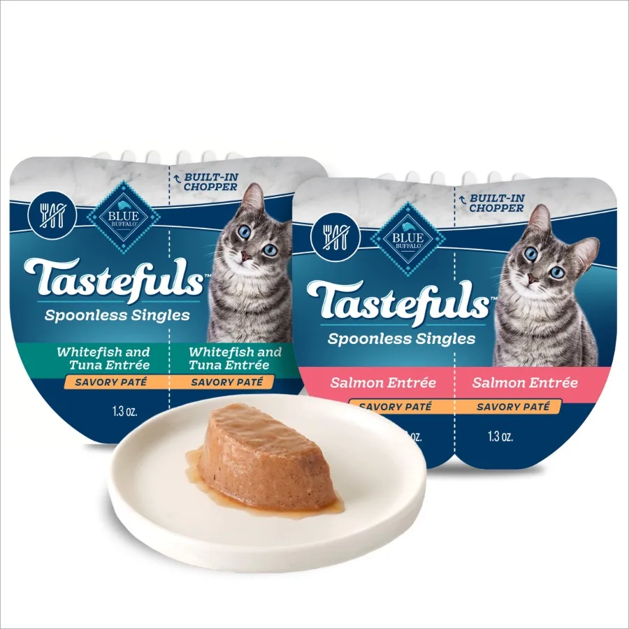 Tastefuls Spoonless Singles Variety Pack Wet Cat Food Pate for Indoor Cats, Assorted Flavors in 2.6-oz Twin Packs 12 Count,Grai
Tastefuls Spoonless Singles Variety Pack Wet Cat Food Pate for Indoor Cats, Assorted Flavors in 2.6-oz Twin Packs 12 Count,Grai
