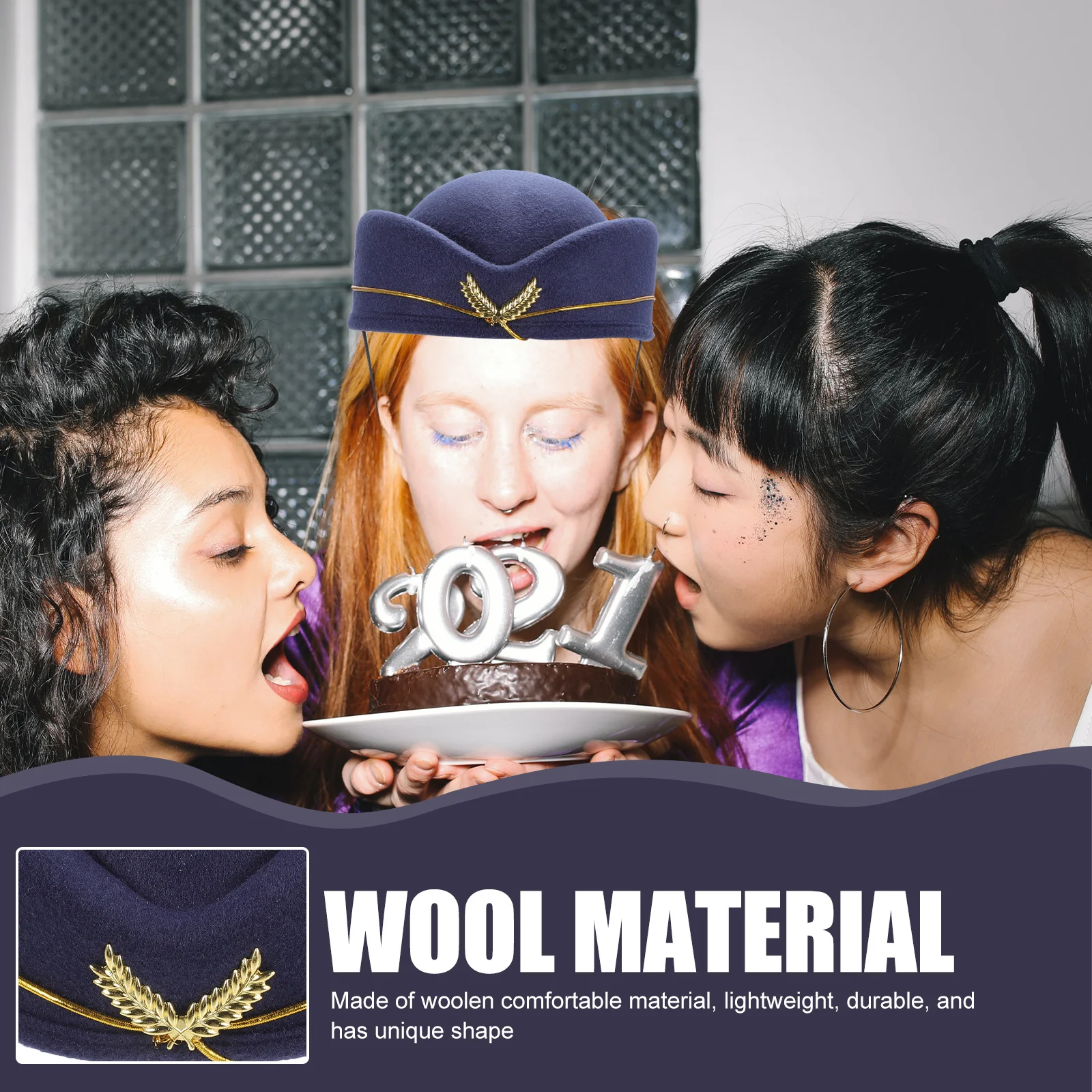 Airline Stewardess Hat Smooth Texture One Size Fits Most Cosplay Uniform Hat For Costume Party Stage
Airline Stewardess Hat Smooth Texture One Size Fits Most Cosplay Uniform Hat For Costume Party Stage