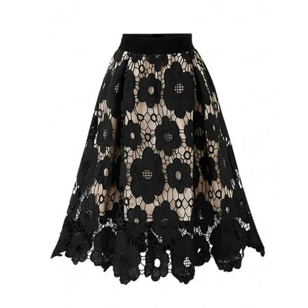 Female 2024 New Skirt High Elastic Waist Hollow Out Floral Lace A-line Big Swing Double-layered Commute юбка
Female 2024 New Skirt High Elastic Waist Hollow Out Floral Lace A-line Big Swing Double-layered Commute юбка