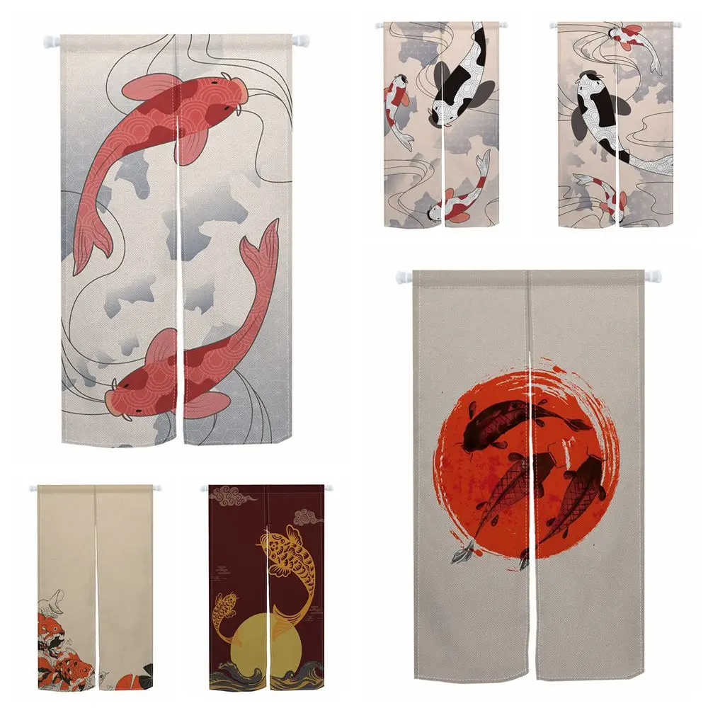 Japanese Noren Doorway Curtain Koi Fishes Chinese Ink Painting Bedroom Divider Kitchen Partition Hanging Half-Split Door Curtain
Japanese Noren Doorway Curtain Koi Fishes Chinese Ink Painting Bedroom Divider Kitchen Partition Hanging Half-Split Door Curtain
