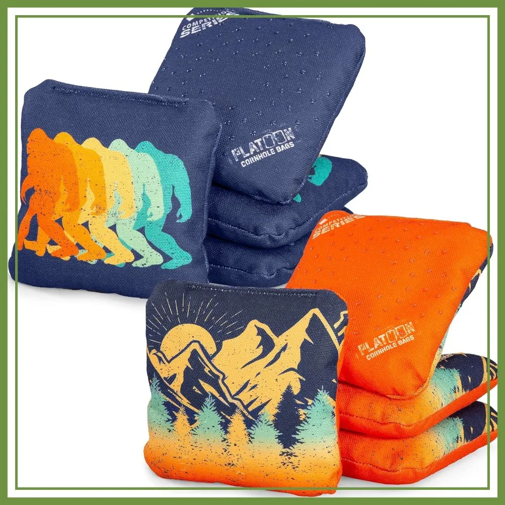 Professional Cornhole Bags Set of 8 - Regulation Weight Double Sided Slick & Stick with Rubber Dots for Pro Bean Bag Toss Game
Professional Cornhole Bags Set of 8 - Regulation Weight Double Sided Slick & Stick with Rubber Dots for Pro Bean Bag Toss Game