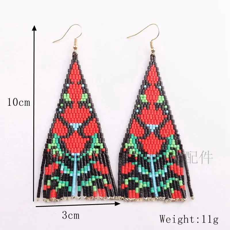 2025 Original Handmade Beaded Earrings Roses Simplicity Personalized Tassels Hand-woven Bohemian Women Earring for Women
2025 Original Handmade Beaded Earrings Roses Simplicity Personalized Tassels Hand-woven Bohemian Women Earring for Women