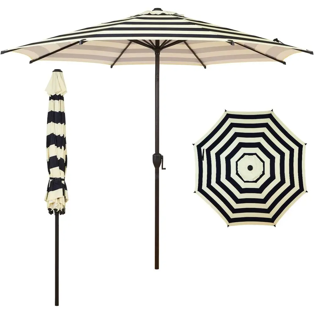 Outdoor Patio Umbrella with Push Button and Crank, 8 Ribs, UV Protection, Waterproof, Suitable for Garden, Deck, Backyard, Pool
Outdoor Patio Umbrella with Push Button and Crank, 8 Ribs, UV Protection, Waterproof, Suitable for Garden, Deck, Backyard, Pool