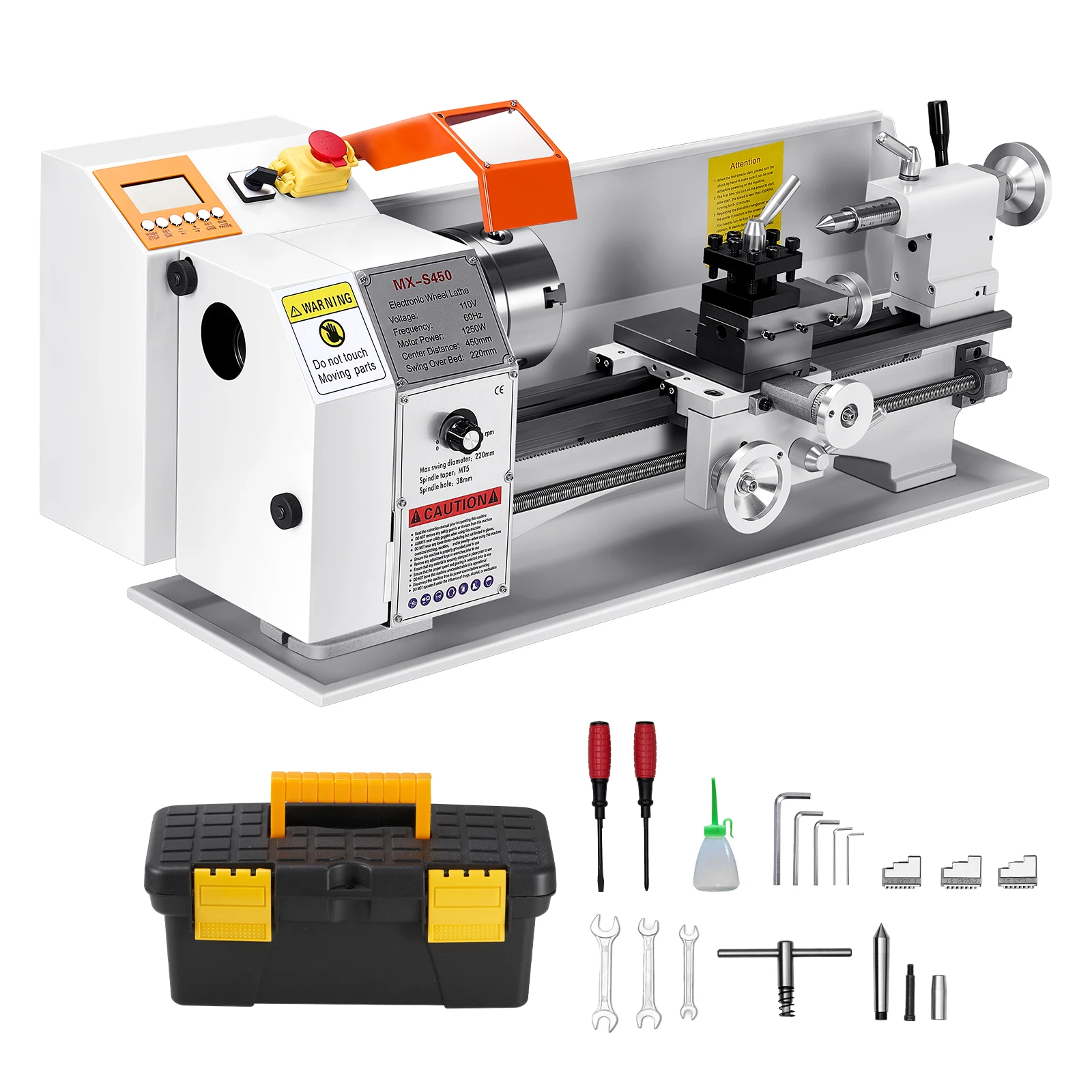 SucceBuy 8.7 x 18 in Bench Power Metal Lathe Automatic Feed Variable Speed 1250W Brushless Motor for Processing Precision Parts
SucceBuy 8.7 x 18 in Bench Power Metal Lathe Automatic Feed Variable Speed 1250W Brushless Motor for Processing Precision Parts