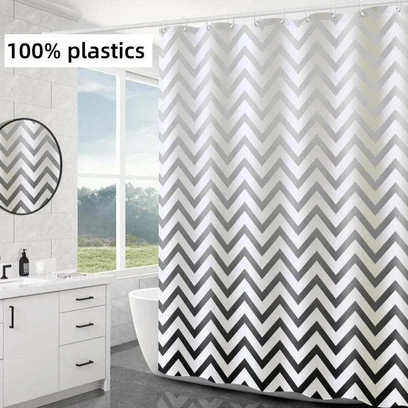 VIKAMA Gradient Stripe Shower Curtain, Waterproof and Mold-Resistant Bathroom Partition Curtain, Hanging Curtain
VIKAMA Gradient Stripe Shower Curtain, Waterproof and Mold-Resistant Bathroom Partition Curtain, Hanging Curtain