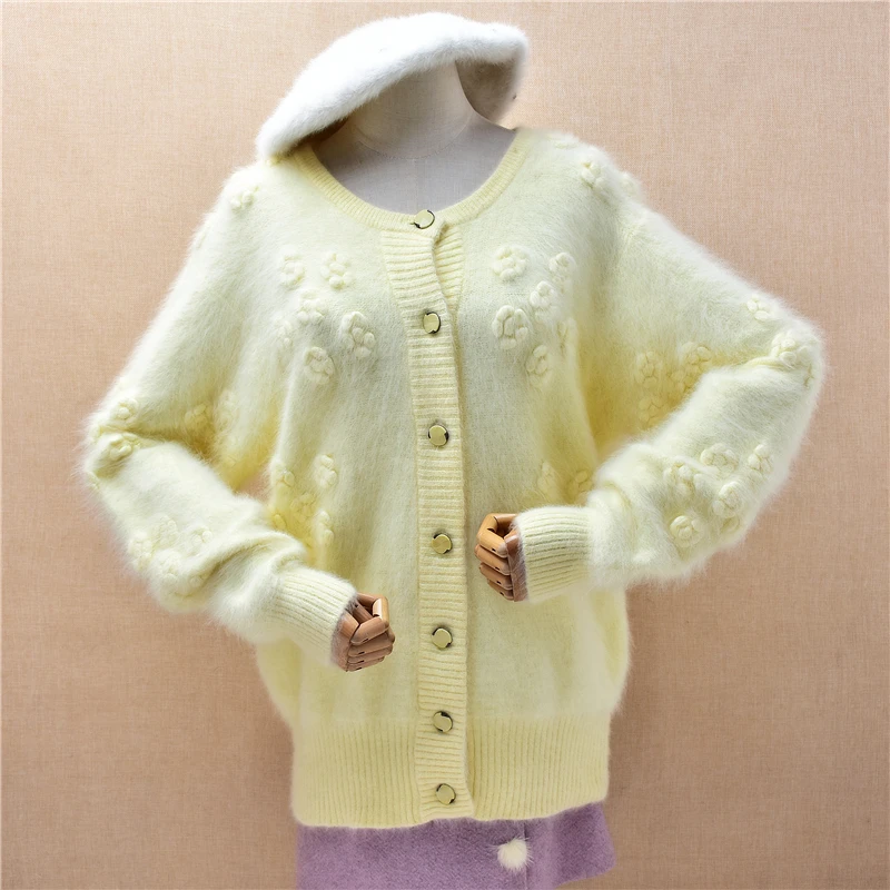 Ladies Women Autumn Winter Vintage Soft Angora Rabbit Hair Knitted Beading Crochet Long Sleeves Loose Cardigans Sweater Jacket
Ladies Women Autumn Winter Vintage Soft Angora Rabbit Hair Knitted Beading Crochet Long Sleeves Loose Cardigans Sweater Jacket