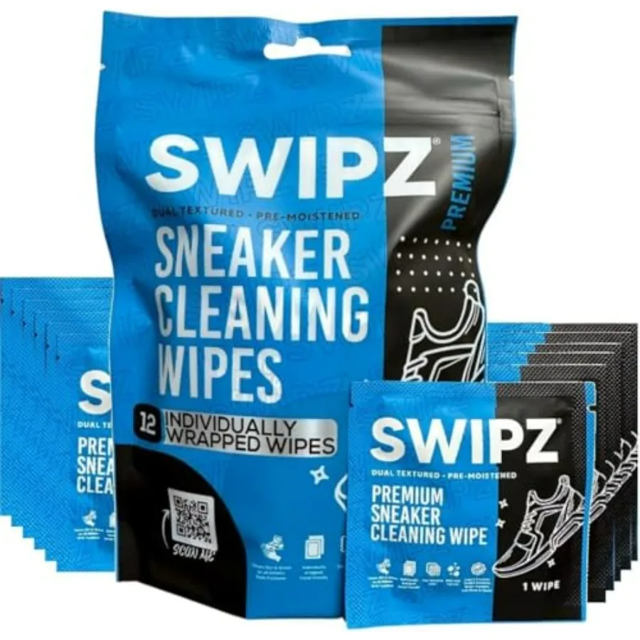 SWIPZ Sneaker Cleaner Wipes Instant Shoe Cleaner for White Sneakers, Rubber Soles and Leather Sneaker Eraser Wipes for Nike, Ad
SWIPZ Sneaker Cleaner Wipes Instant Shoe Cleaner for White Sneakers, Rubber Soles and Leather Sneaker Eraser Wipes for Nike, Ad