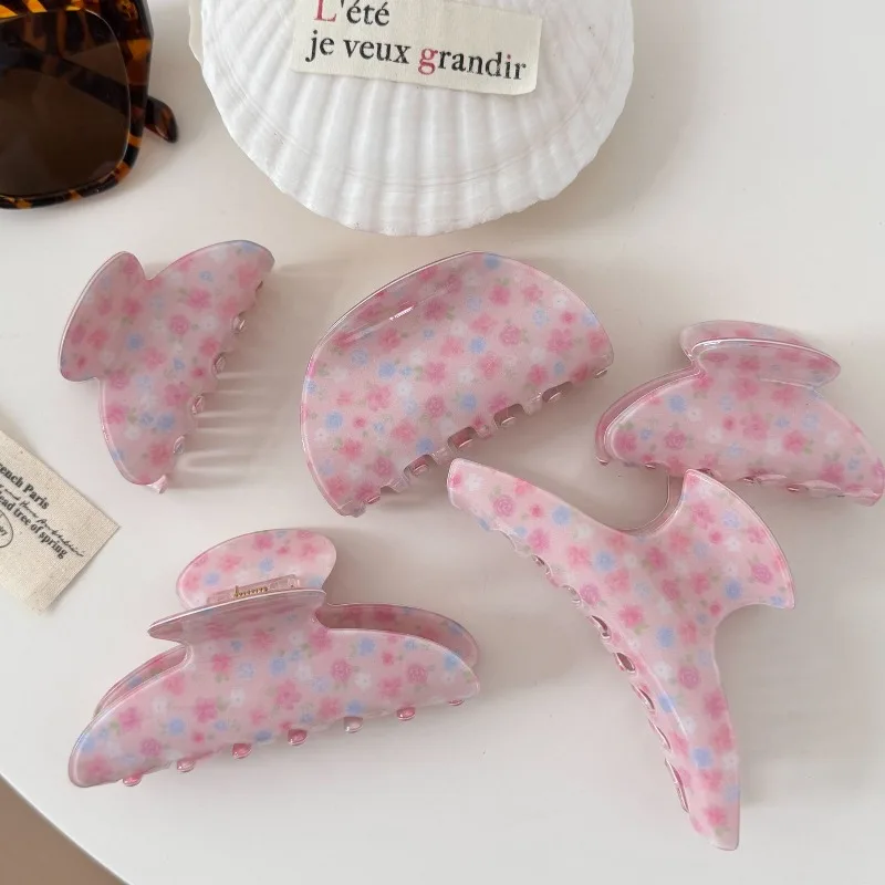 New Arrival Pink Flower Printed Acetate Hair Grip Large Size Hair Bun Clip Stylish Elegant Daily Non Slip Women Hair Accessories
New Arrival Pink Flower Printed Acetate Hair Grip Large Size Hair Bun Clip Stylish Elegant Daily Non Slip Women Hair Accessories