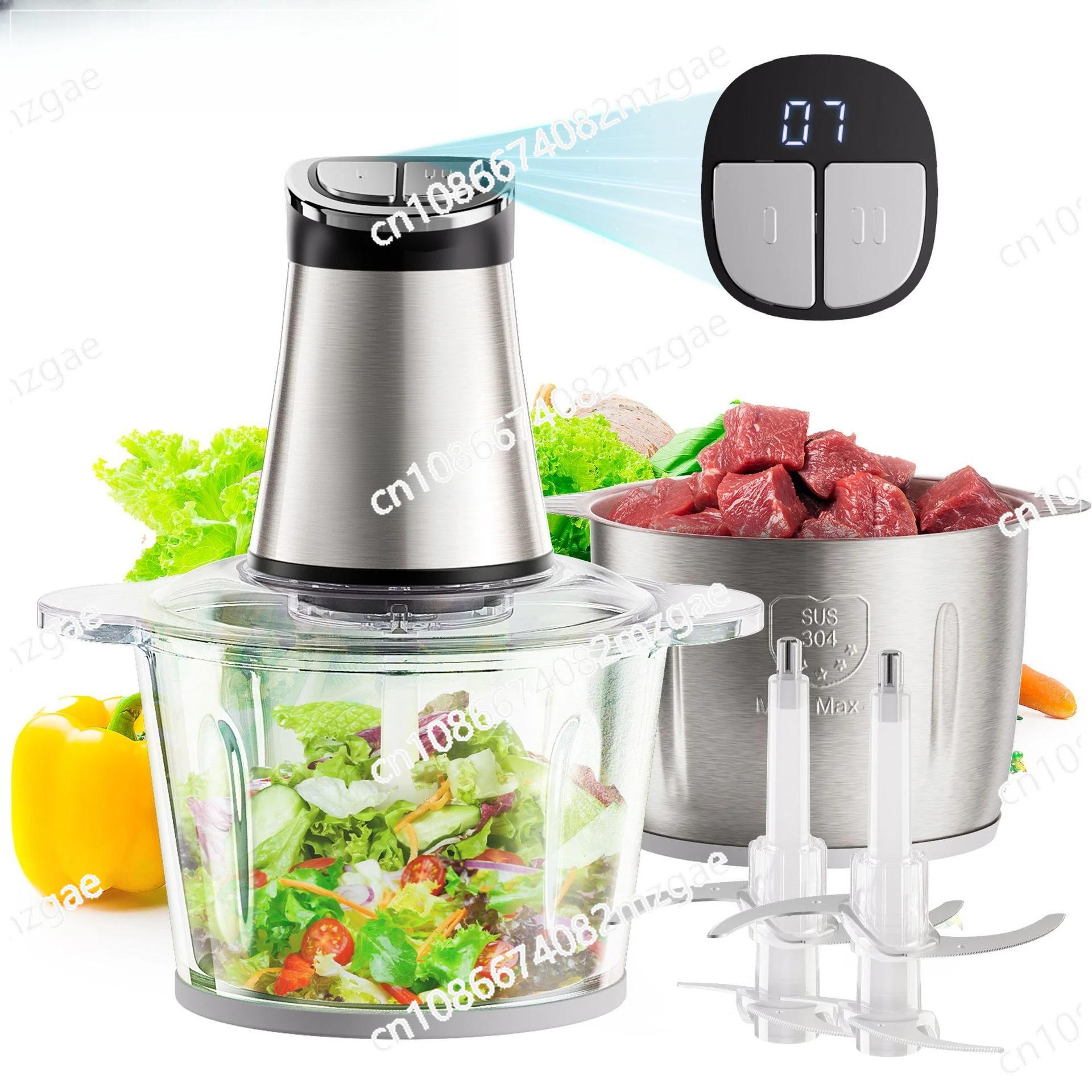Household 3L Double Bowl Double Knife Two Gears with Digital Display Meat Grinder
Household 3L Double Bowl Double Knife Two Gears with Digital Display Meat Grinder