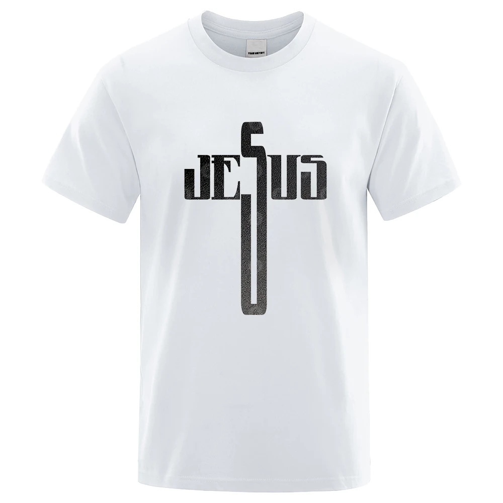 Newest Summer Men's Casual T-shirt Jesus Cross Design Print Short Sleeve Pure Cotton Comfortable T Shirts for Male Retro Y2k Tee
Newest Summer Men's Casual T-shirt Jesus Cross Design Print Short Sleeve Pure Cotton Comfortable T Shirts for Male Retro Y2k Tee