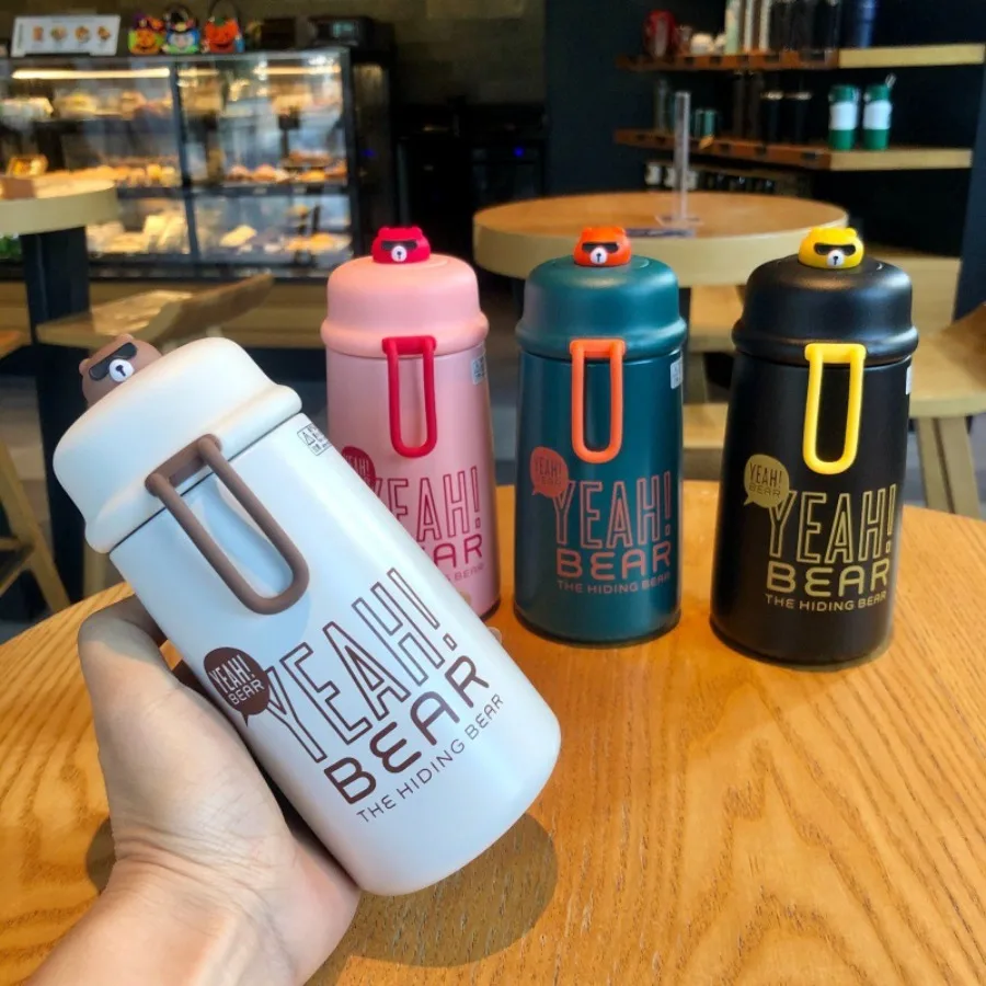 Insulated Cup 304 Stainless Steel Spinning Bear Student Cartoon Water Bottle Portable Handle Large Capacity Cute New Design
Insulated Cup 304 Stainless Steel Spinning Bear Student Cartoon Water Bottle Portable Handle Large Capacity Cute New Design