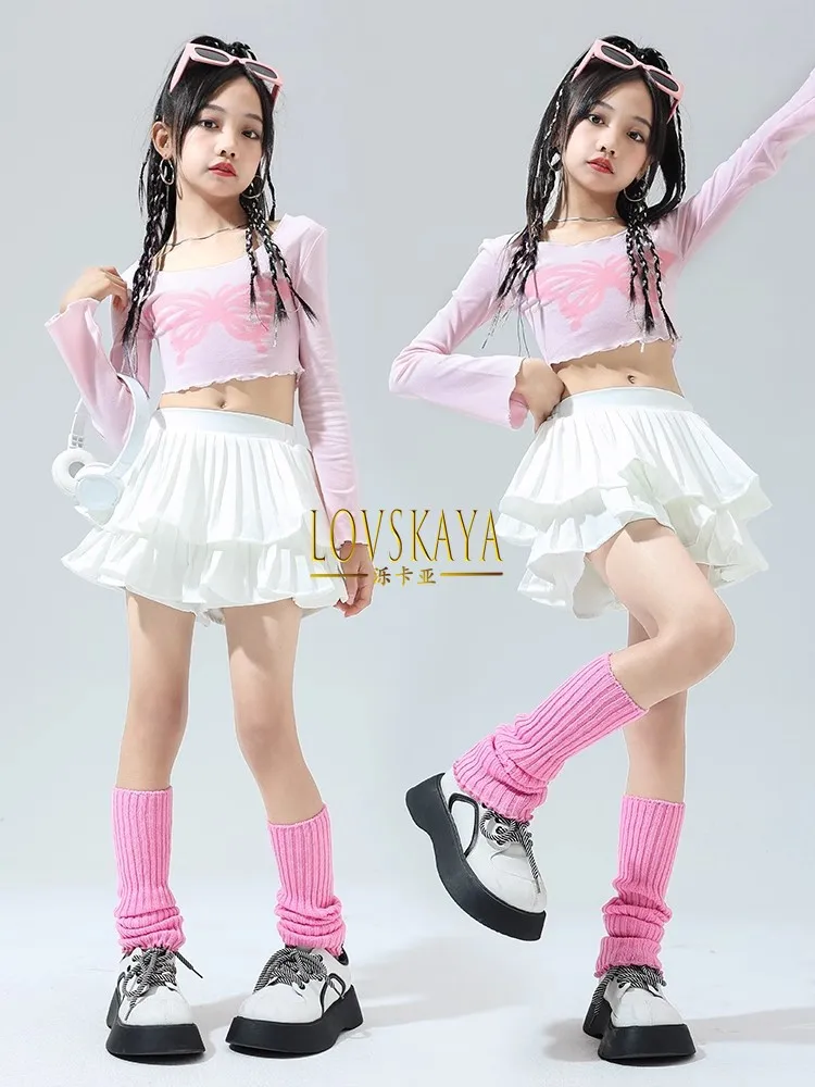 Костюм джазового танца для девочек, детский костюм в стиле хип-хоп для чирлидинга, костюм в стиле хип-хоп, костюм для выступления на подиуме
Костюм джазового танца для девочек, детский костюм в стиле хип-хоп для чирлидинга, костюм в стиле хип-хоп, костюм для выступления на подиуме